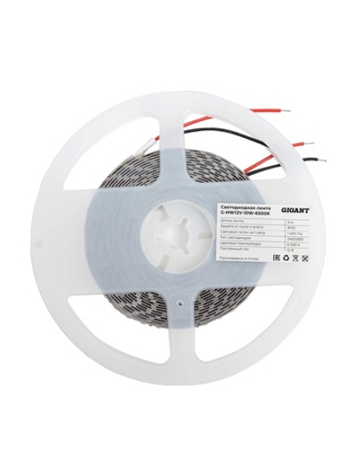 Светодиодная лента Gigant 5м, IP20, 1400Лм, SMD2835, 6500К G-HW12V-10W-6500K