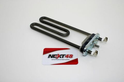 Тэн 2000W, прямой, без отверстия L=188 мм, l=17 мм, резинка ровная, сдвоенные клеммы Thermowatt