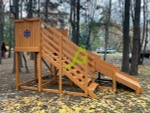 Деревянная зимняя горка Snow Fox, скат 4 м