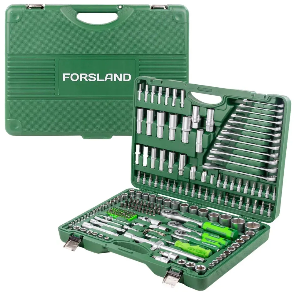 Набор инструментов 216пр. 1/4''3/8''1/2''(6гр.)(4-32мм) Forsland Forsland-38841