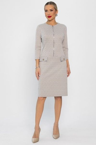 Платье Леди Мери НЬЮ (бежевое) П13668-19М LT Collection (Акция)