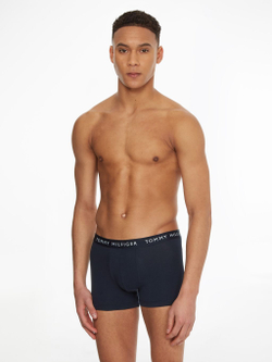 Мужские боксеры спортивные Tommy Hilfiger Trunk 3P - desert sky/petrol blue/prime red