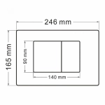 Унитаз подвесной Abber Bequem AC1100T-AC0105-AC0120NG белый, безободковый, с инсталляцией, с крышкой микролифт, слив-торнадо, с кнопкой никель