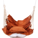 Гамак-кресло «Колористик» 100*130см сидячий, х\б с подушками, цвет кораловый