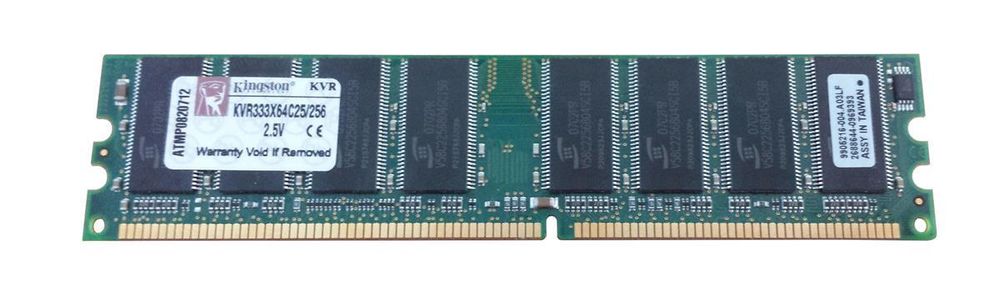 Оперативная память Kingston 256MB 333MHz DDR Non-ECC CL2.5 KVR333X64C25/256