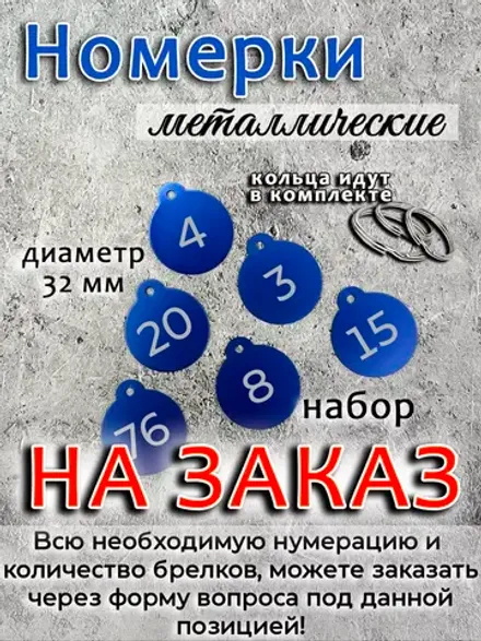 Номерки на ключи, металл под заказ