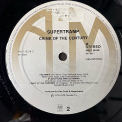 Винтажная виниловая пластинка LP Supertramp Crime Of The Century (Holland 1974) Dreamer