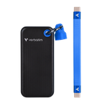 Внешний накопитель Verbatim Pocket SSD 1TB, USB 3.2 Gen2, R/W 1000/1000 МБ/с черный/синий