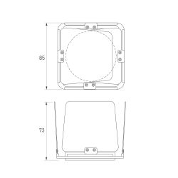 Шторки кашетирующие LGD-ARTIFACT-BARNDOOR-R65 (WH) (Arlight, Металл) 057161