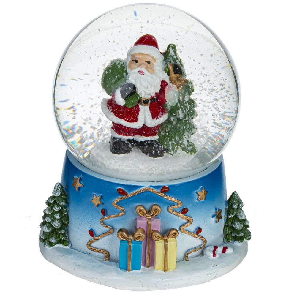 GAEM Фигурка декор в стекл шаре "Дед Мороз/Снеговик", D 7 см, L8,5 W8 H9 см, 2в.