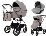Детская коляска Rant Teo Soft 3 в 1 с автокреслом Cruise Grey Cloud
