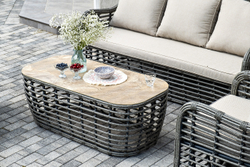 "Ницца" лаунж-зона из искусственного ротанга, цвет бронзовый
