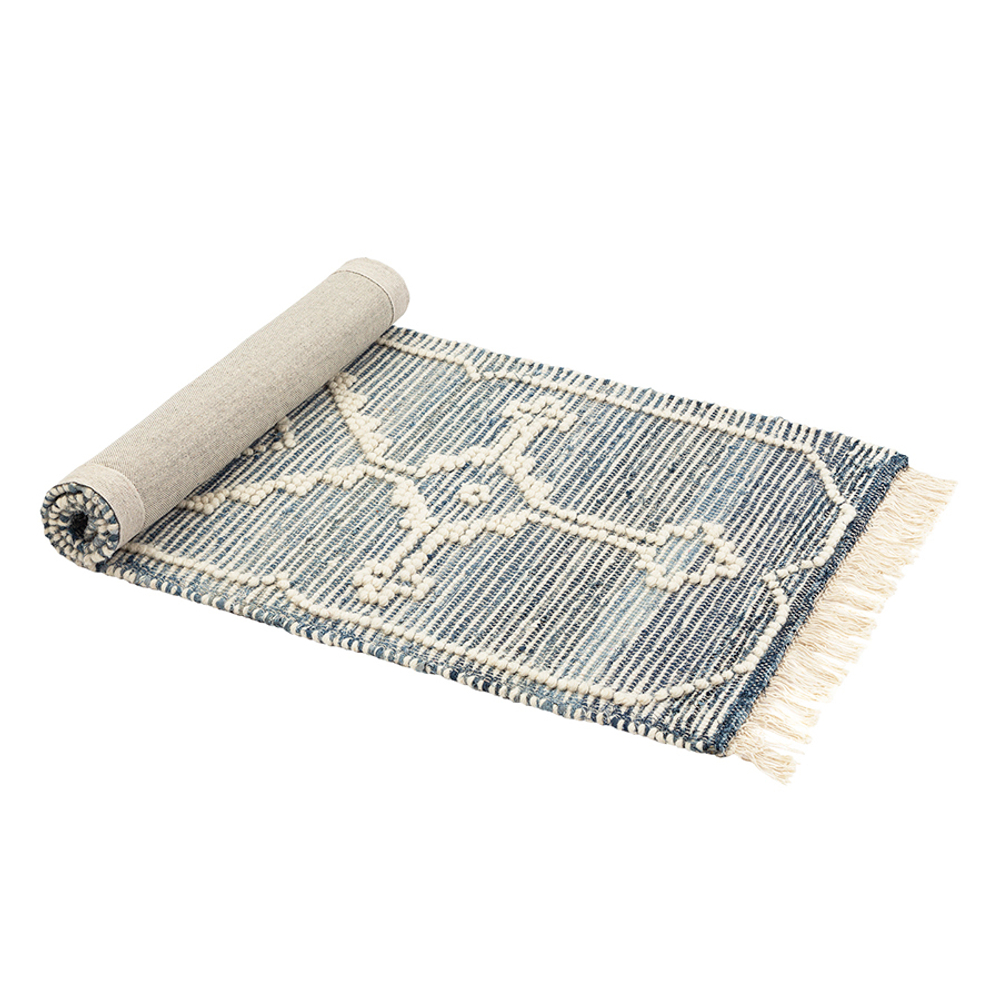 Ковер из шерсти и денима jammu из коллекции ethnic, 70x160см