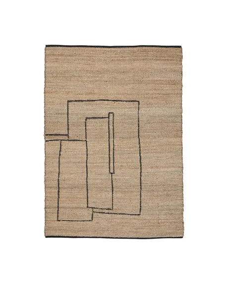 Ковер Velira из джута с графическим рисунком 160 x 230 см