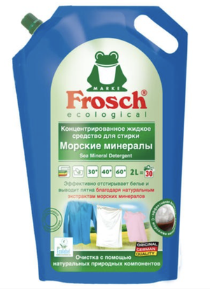 Frosch Концентрированное жидкое средство для стирки Морские минералы, 2 л