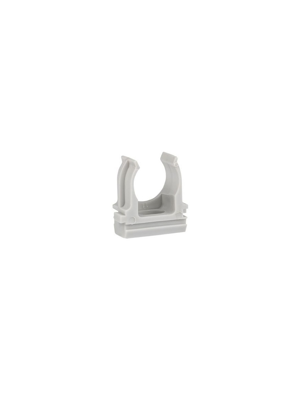 Держатель для труб (клипса) d16мм сер. (уп.10шт) Plast EKF derj-z-16n-r