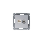 ATLASDESIGN РОЗЕТКА двойная ТВ + компьютерная RJ45, кат. 5Е, АЛЮМИНИЙ