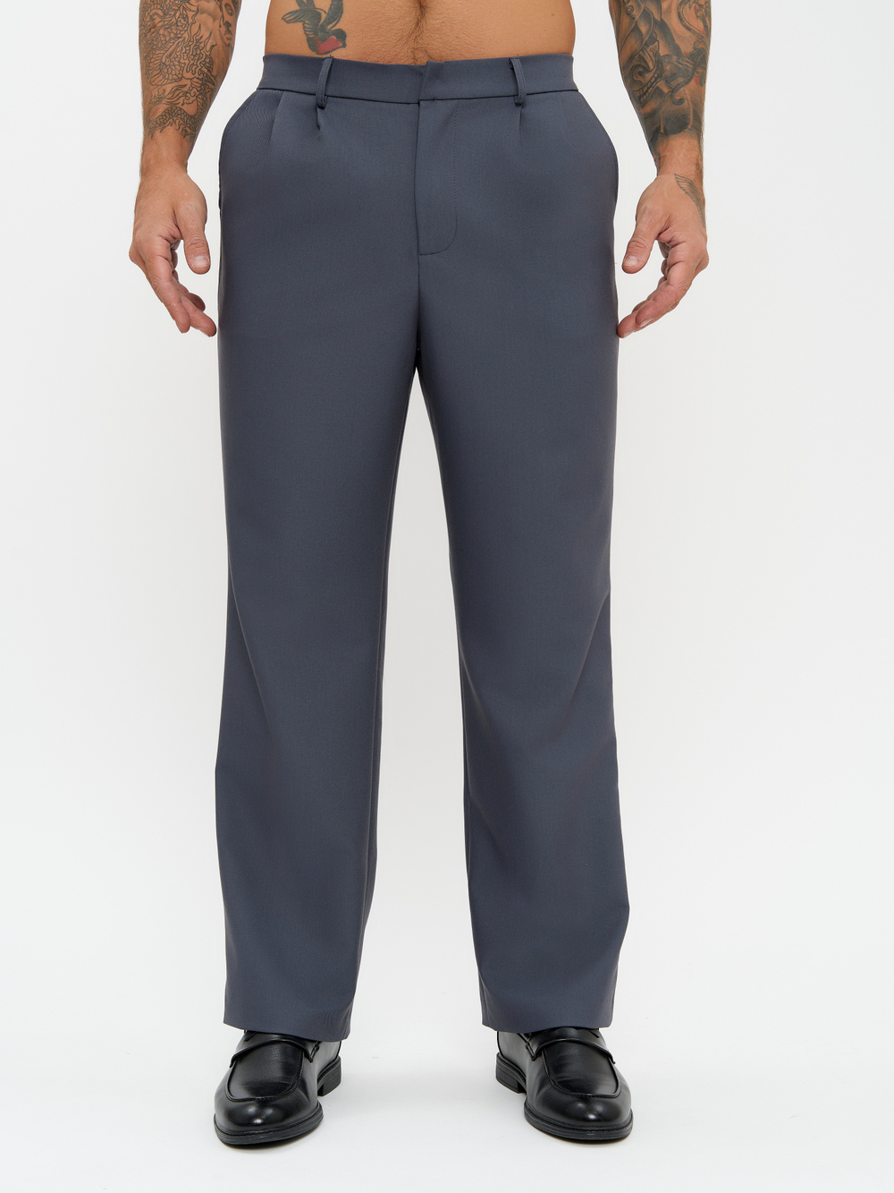 Брюки к однобортный костюм без ворота