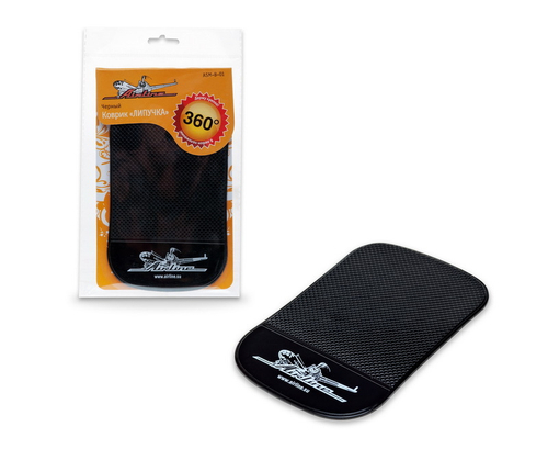 Коврик на панель противоскользящий Airline 9 х 14 см черный