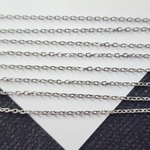 Цепочка сталь, тонкая, р-р 1.3мм, пролезают бусинки от 8 мм, цена за отрезок 50 см