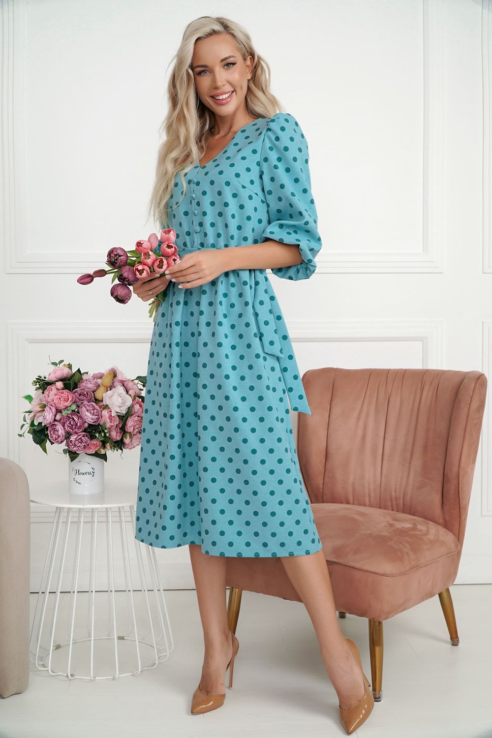 Платье Розетта (бирюзовое) П14114-45М LT Collection