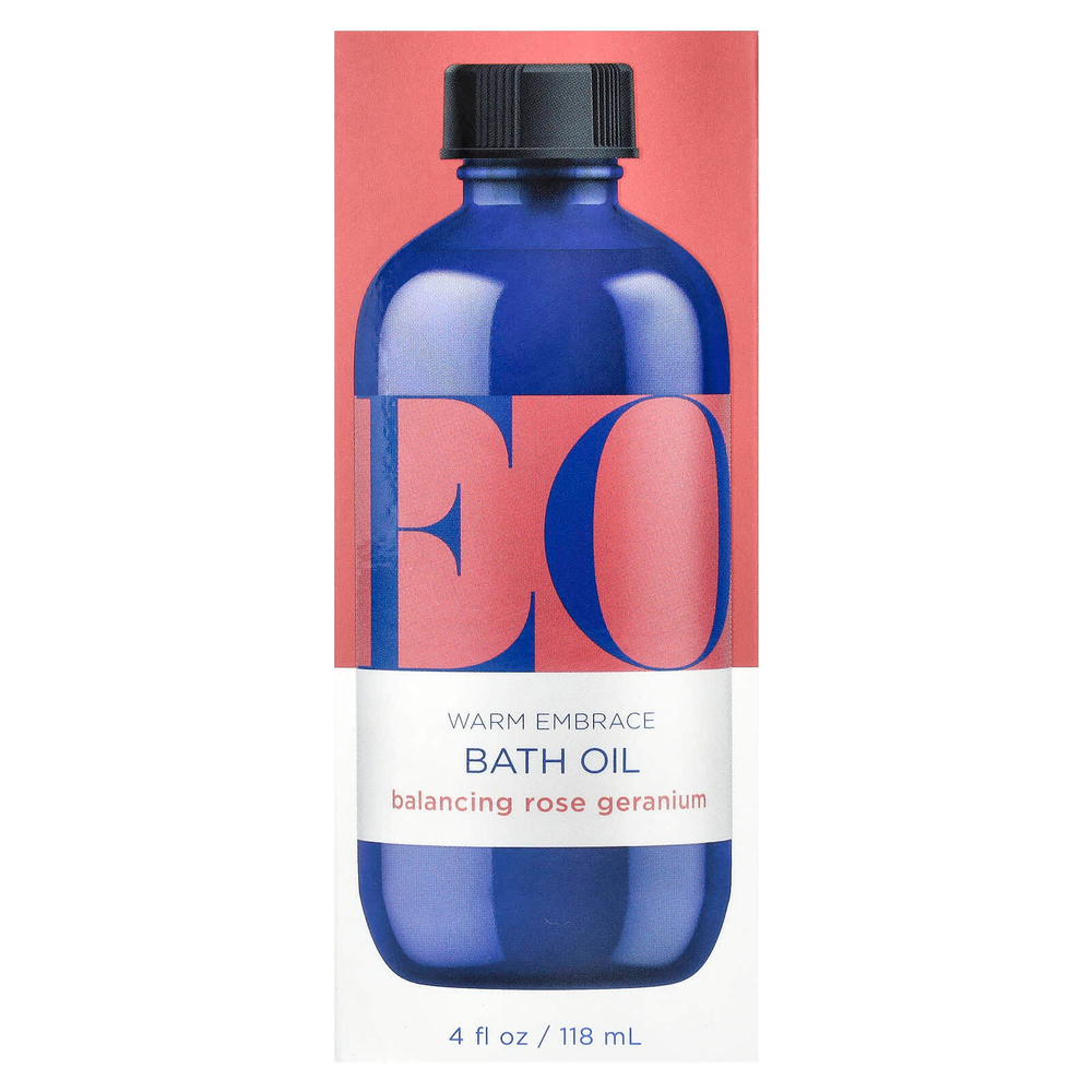 EO Products, Масло для ванн Warm Embrace, балансирующая роза и герани, 118 мл (4 жидк. унц.)