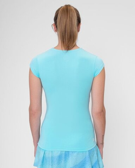 ОДЕЖДА ДЛЯ ТЕННИСА Женская, Футболка BIDI BADU BEACH SPIRIT V NECK .