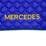 Ковры MERCEDES Actros MP3 (автомат) с шахтой (экокожа, синий, синий кант, желтая вышивка)