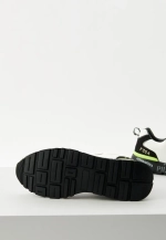 Кроссовки муж. AERONAUTICA 276 черно-белый лайм подошва надписи