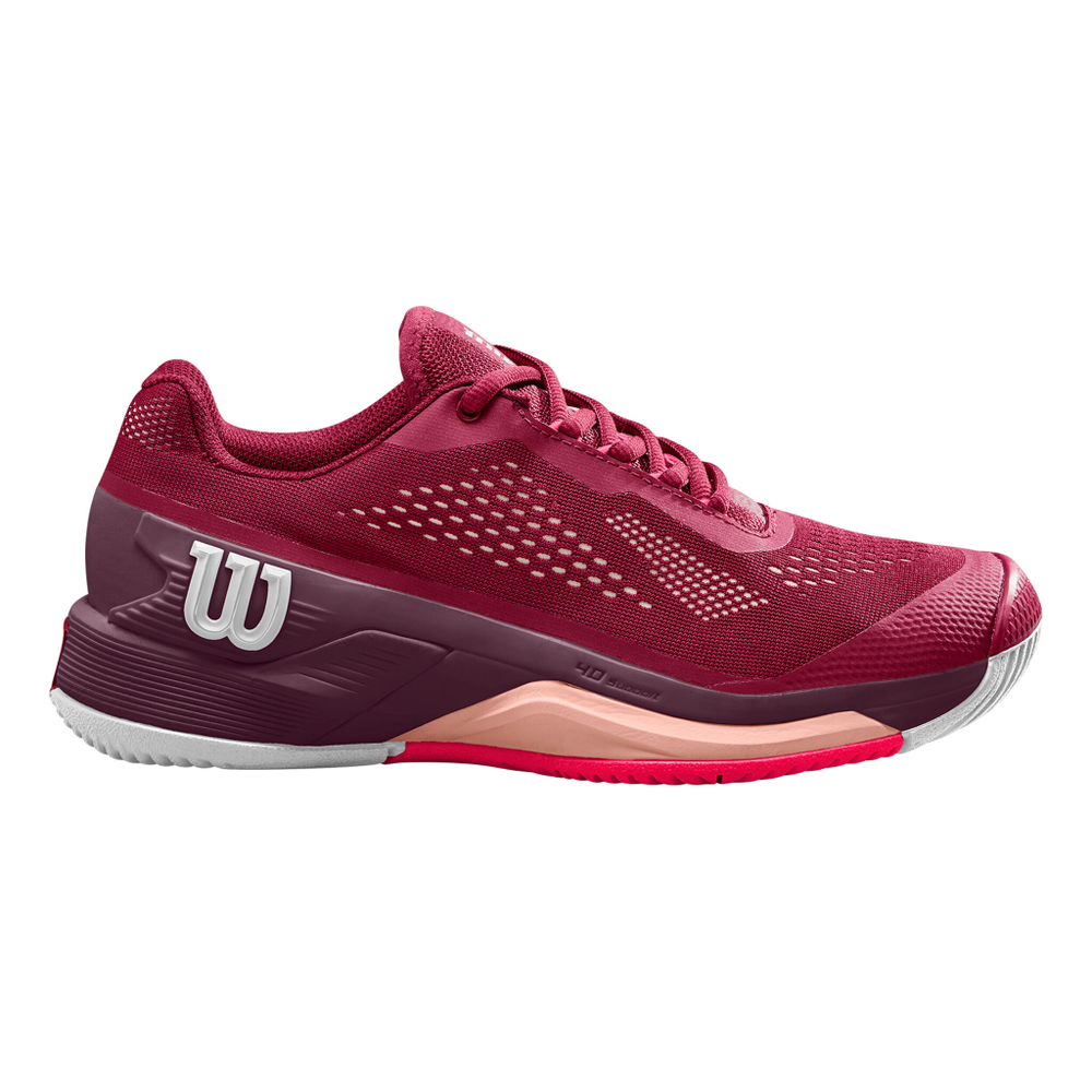 Женские теннисные кроссовки Wilson Rush Pro 4.0 All Court Shoe Women - Dark Red, Berry