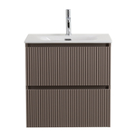 Тумба с раковиной подвесная BelBagno UNO-600-2C-SO-СO Бежевый матовый, раковина белая BB-8099-60