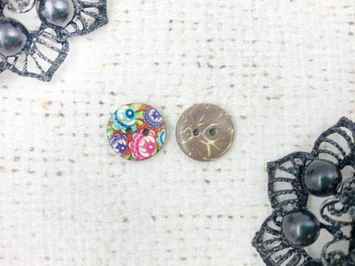 Пуговицы костюмные под дерево, d 1,3 см, 2 прокола