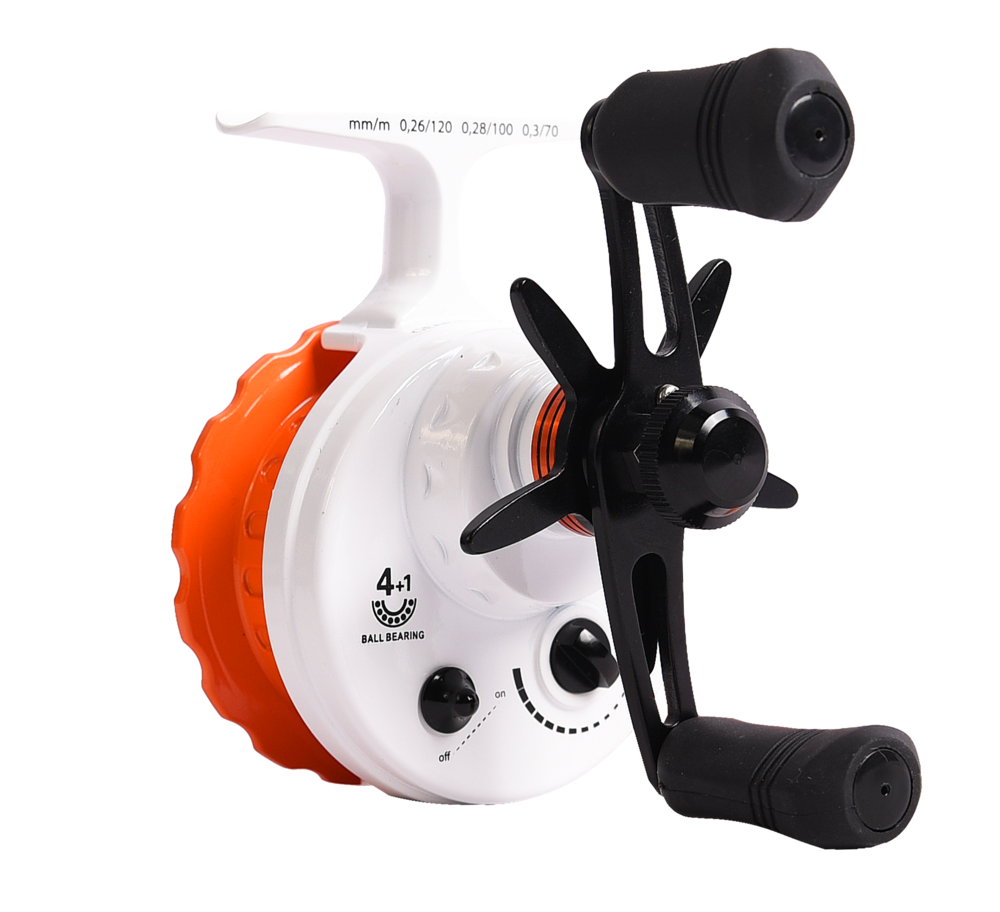 Катушка инерционная (зимняя) Black Side ICE ZEAL OR/WH (4+1 подш.)