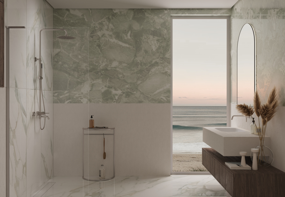 Душевая стойка Vincea Villa VSFS-1VL1BN с изливом, 25см верх. душ из нерж. стали, брашированный никель