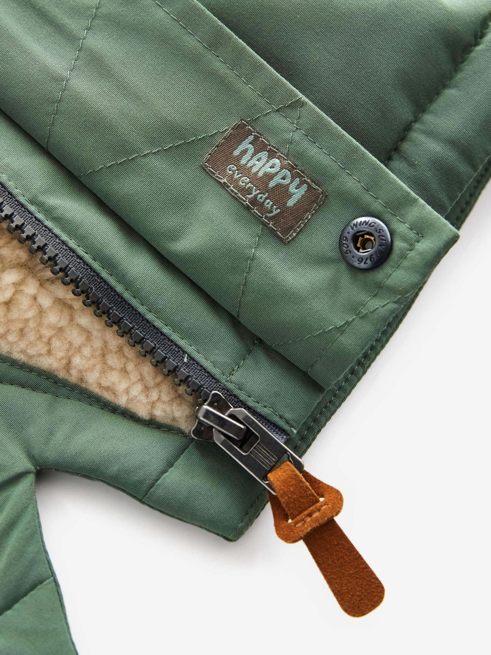 Куртка с флисовой подкладкой и капюшоном для мальчика Next Q53-239, Хаки