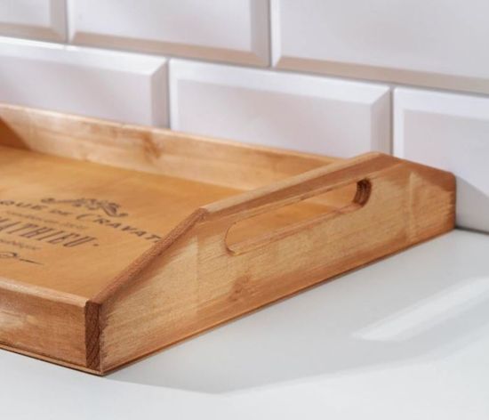 Поднос с декором, 40х30х7,5см, сосна