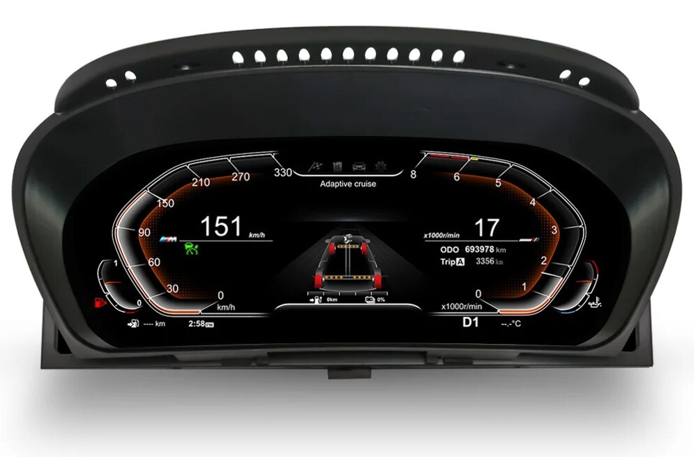 Электронная панель приборов BMW X5 E70 2007-2013 - Radiola 1295 с LCD / ЖК 12.3" экраном QLED