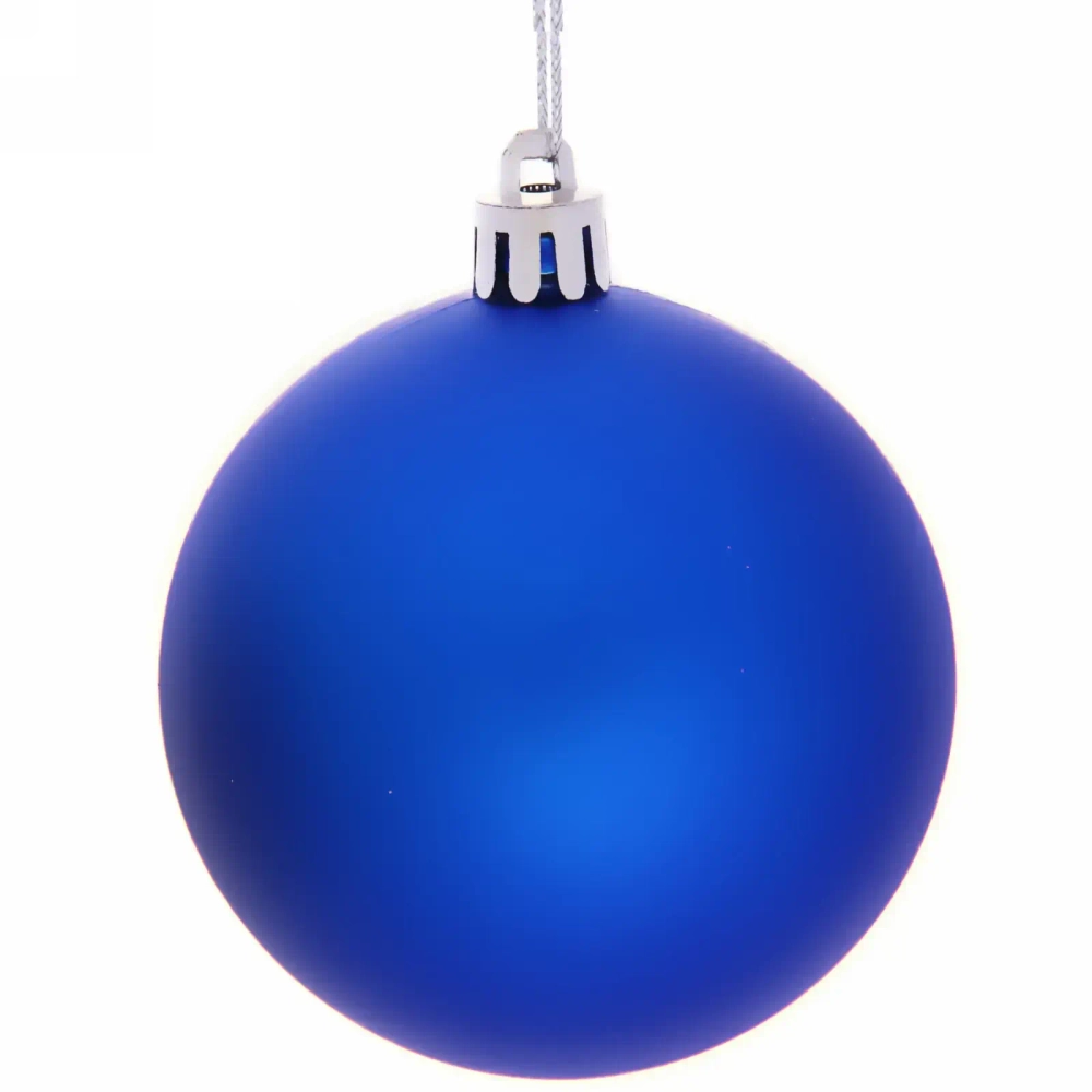 Новогодние шары 8 см (набор 3 шт) «Микс фактур», синий