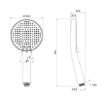 Лейка для душа Milardo ILS3FCRM18 "Ideal Spa" D130мм, 3 режима, ХРОМ, коробка