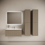 Тумба подвесная SANCOS Code 990х453х400, c одним  ящиком оснащенным доводчиками, цвет серо- бежевый , арт. CD100GB