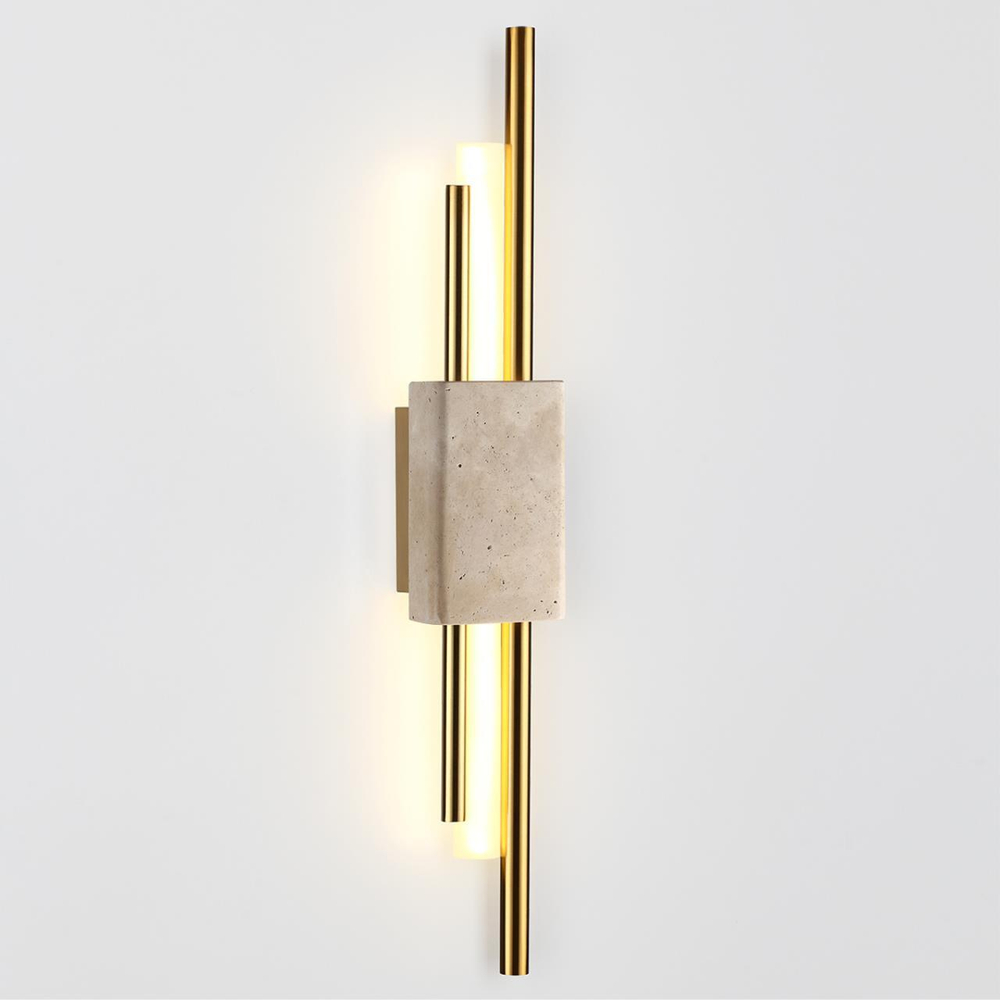 7034/10WL L-VISION ODL26 Настенный светильник светильник камень/акрил/металл IP20 LED 10W 3000K 220V TRAVERTINO