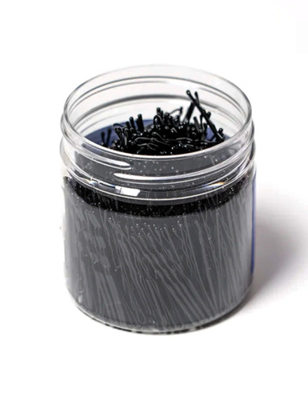 Невидимки Ставвер черные волнистые 70мм 500гр/уп