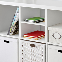 IKEA KALLAX  (ИКЕА КАЛЛАКС)  -  Вставка с 1 полкой, белая, 33x33 см