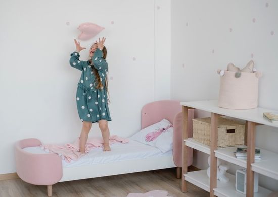 Кровать KIDI Soft для детей от 3 до 7 лет (розовый)