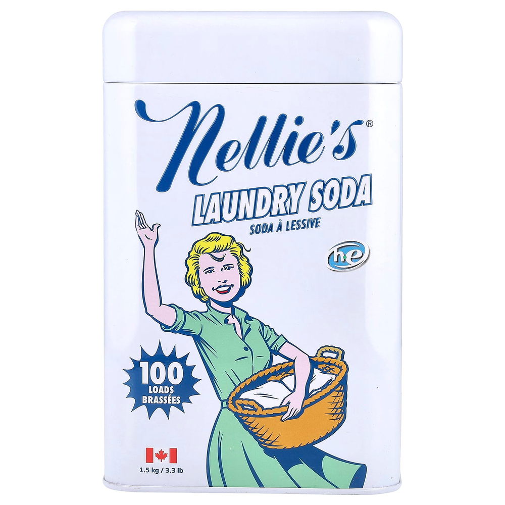 Nellie's, Сода для стирки, 100 загрузок, 3,3 фунта (1,5 кг)