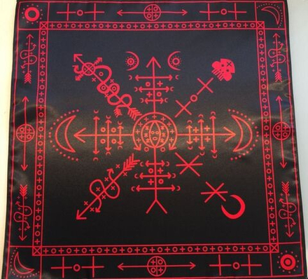 Ритуальная Скатерть Обряды Вуду черная версия