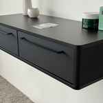 Подвесной туалетный столик консоль Royal 5210 эко (Черный-р.черная)