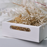 Столик поднос деревянный разборный для кухни 38х38, белый