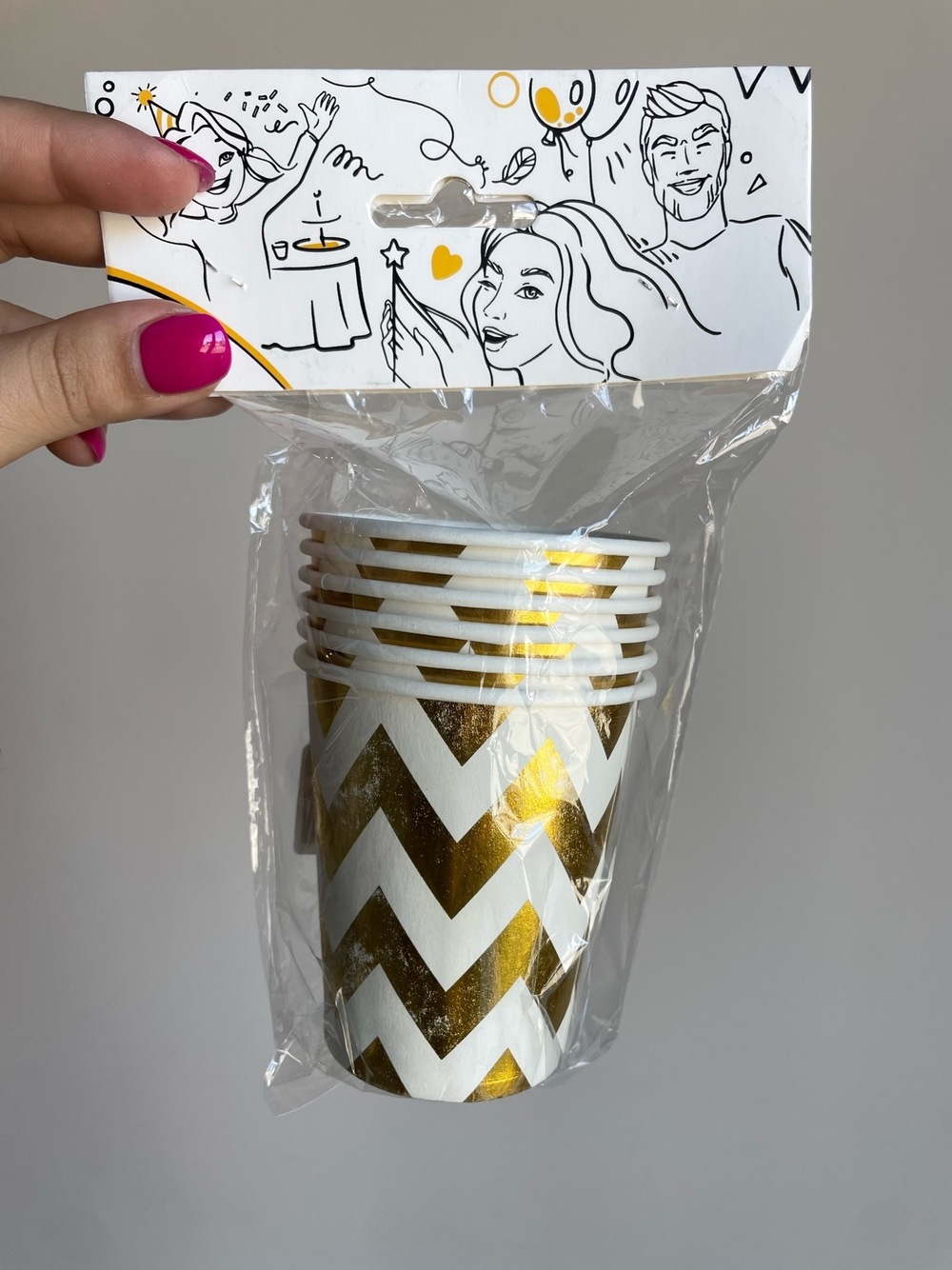 Стаканы "Зигзаг Золотой", 6 шт.