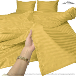 Сатин-страйп " Золото заката" AirJet+mers | полоса 1х1 | ш.240 см | 150 г/м² | хлопок-100%